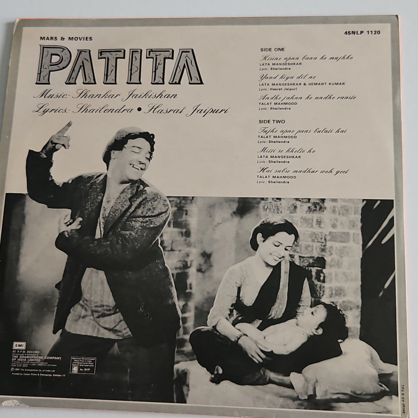 patita - Shankar Jaikishan classic OST superhit in pristine condition