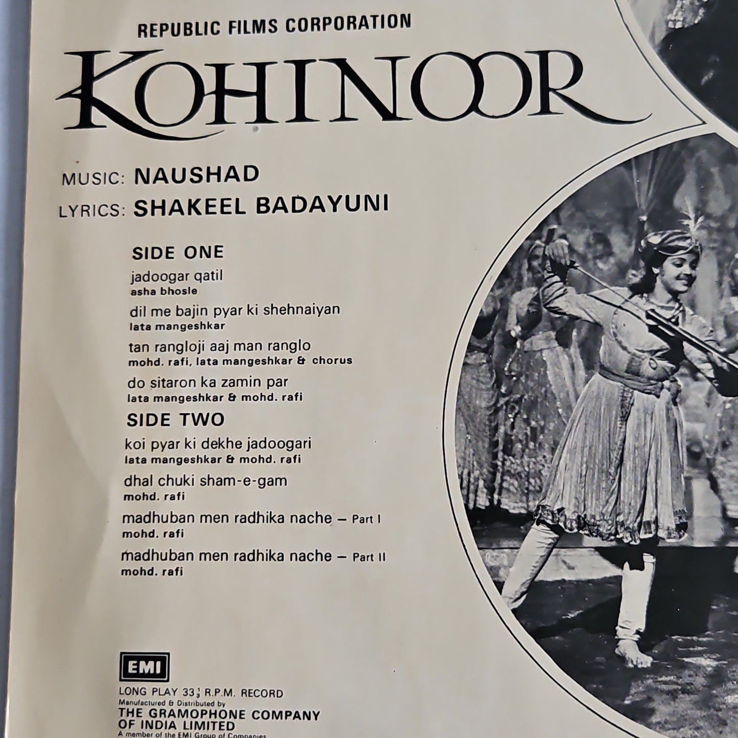 Kohinoor - Classic original soundtrack by Naushad in pristine condition